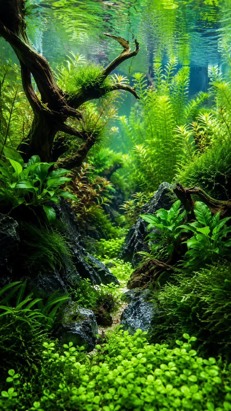 Lush Green Aquarium Plants