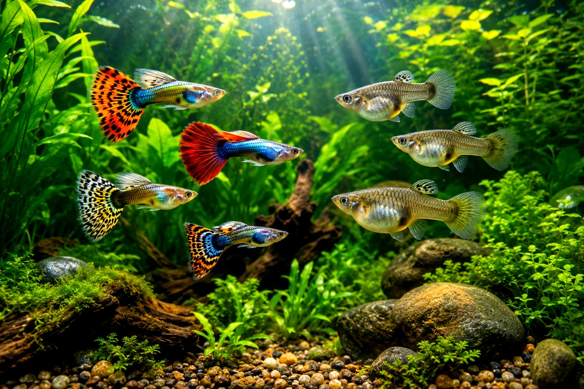 Differences Male and Female Guppies