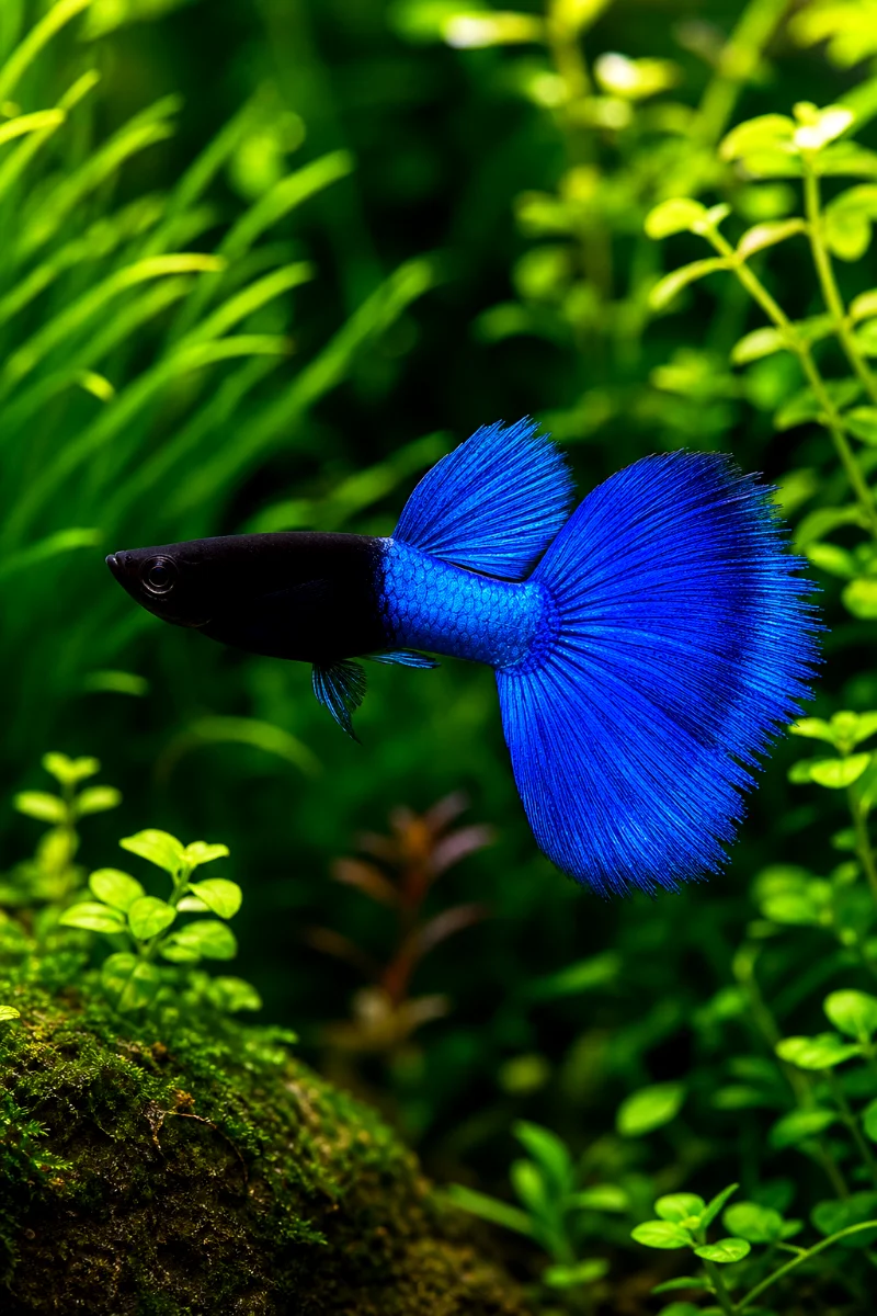Half-Black-Blue-Guppy