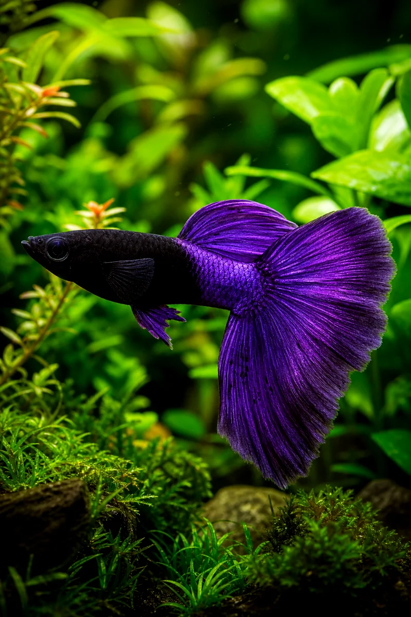 Half-Black-Purple-Guppy