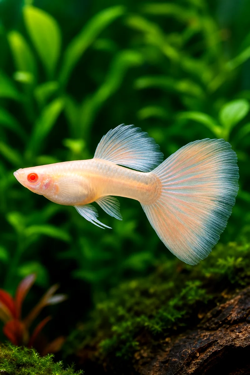 Real-Red-Eye-Albino-Guppy